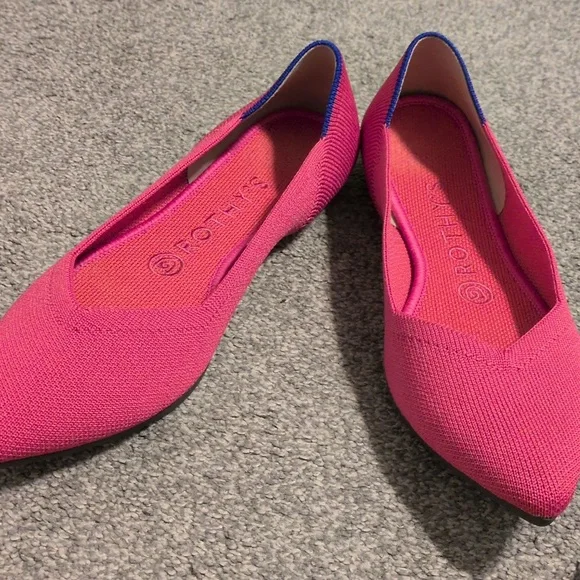 Rothy's Berry Pink Point Flats Size 8 - Picture 2 of 9
